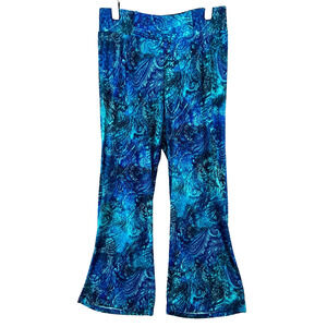 CACHE Pants‎ Womens Sz XL Pull On Elastic Waist High-Rise Stretch Wide Leg
